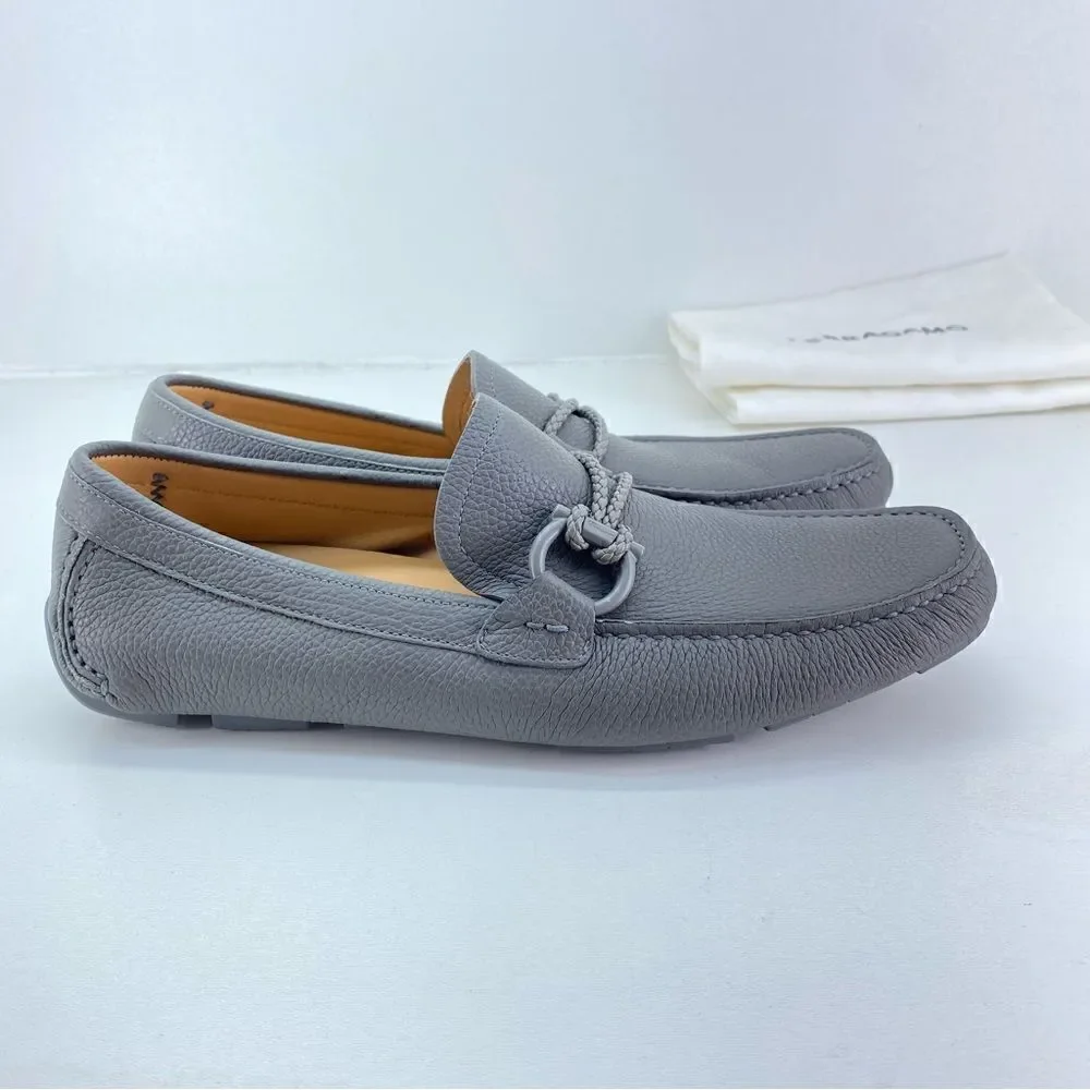 Salvatore Ferragamo Men’s Drive Gancini-buckle leather loafers